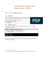 Python Notes S3 Forloop