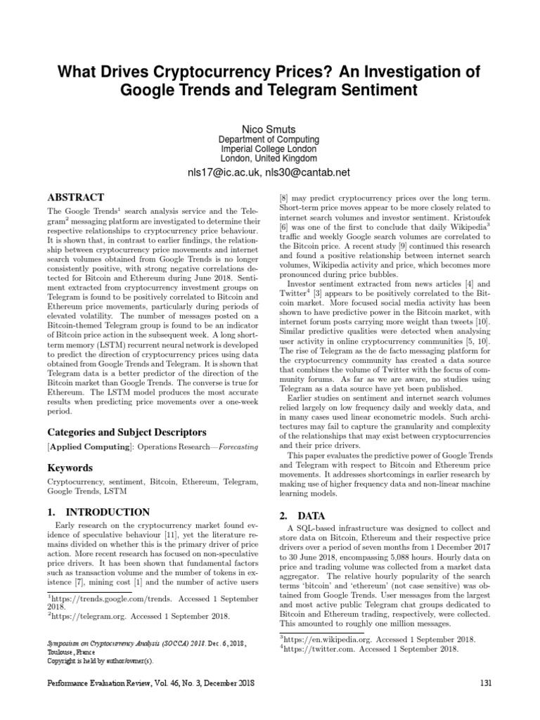 5-What Drives Cryptocurrency PR - Nds and Telegram Sentiment | PDF |  Cryptocurrency | Bitcoin