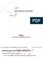 Question tags & vocabs