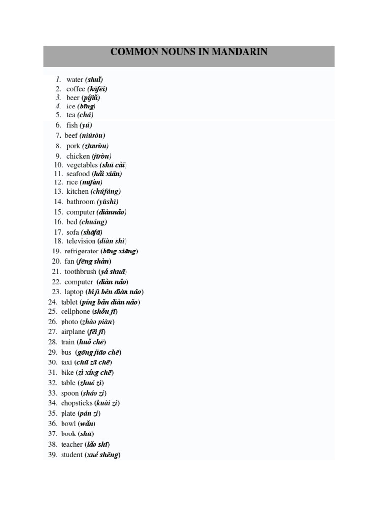 1 000 MOST COMMON MANDARIN WORDS PDF visual data 3
