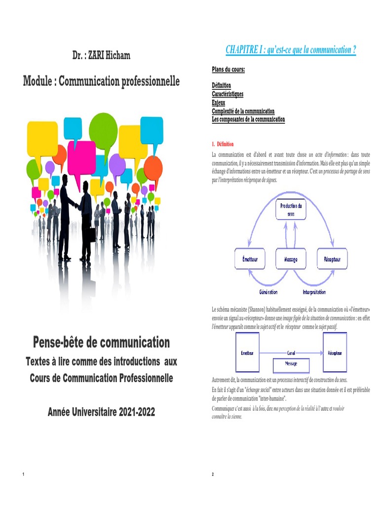 Introduction à la communication professionnelle | PDF | la ...