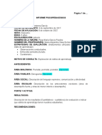 Formato Informe Psicopedagógico