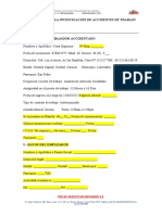 Formato para La Investigación de Accidentes de Trabajo