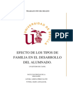 Efecto de Los Tipos de Familia en El Desarrollo Del Alumnado