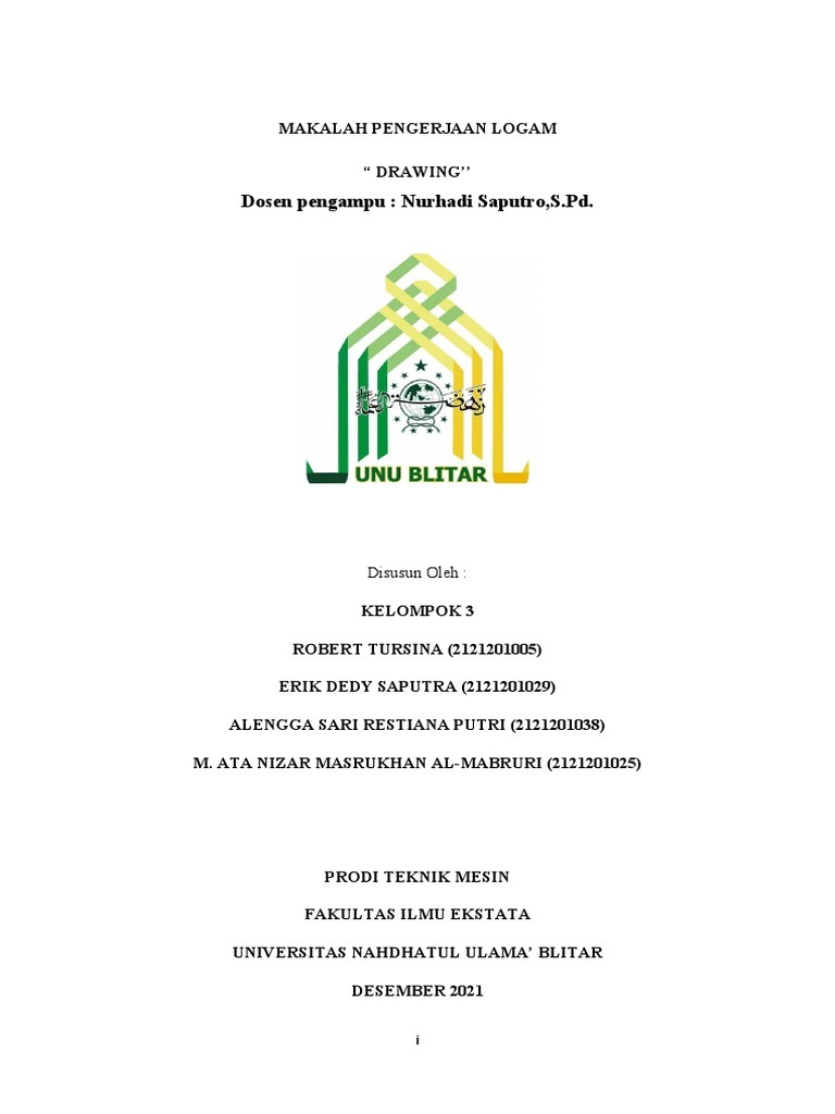 Proses Deep Drawing dalam Pengerjaan Logam | PDF | Teknologi & Rekayasa