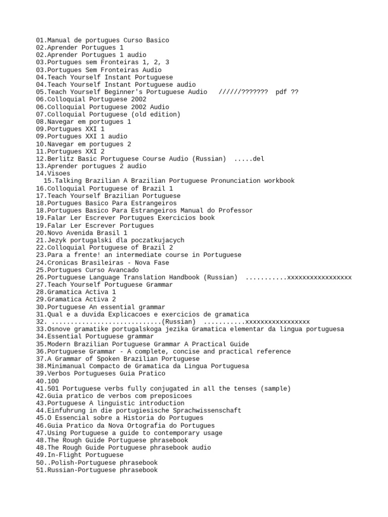 Book List | PDF | Portuguese Language | Portugal