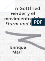 Johann Gottfried Herder y El Movimiento Del Sturm Und Drang (Mari, Enrique)