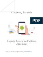 Academy For Ads - Android Enterprise Platform Associate Assessment Answers