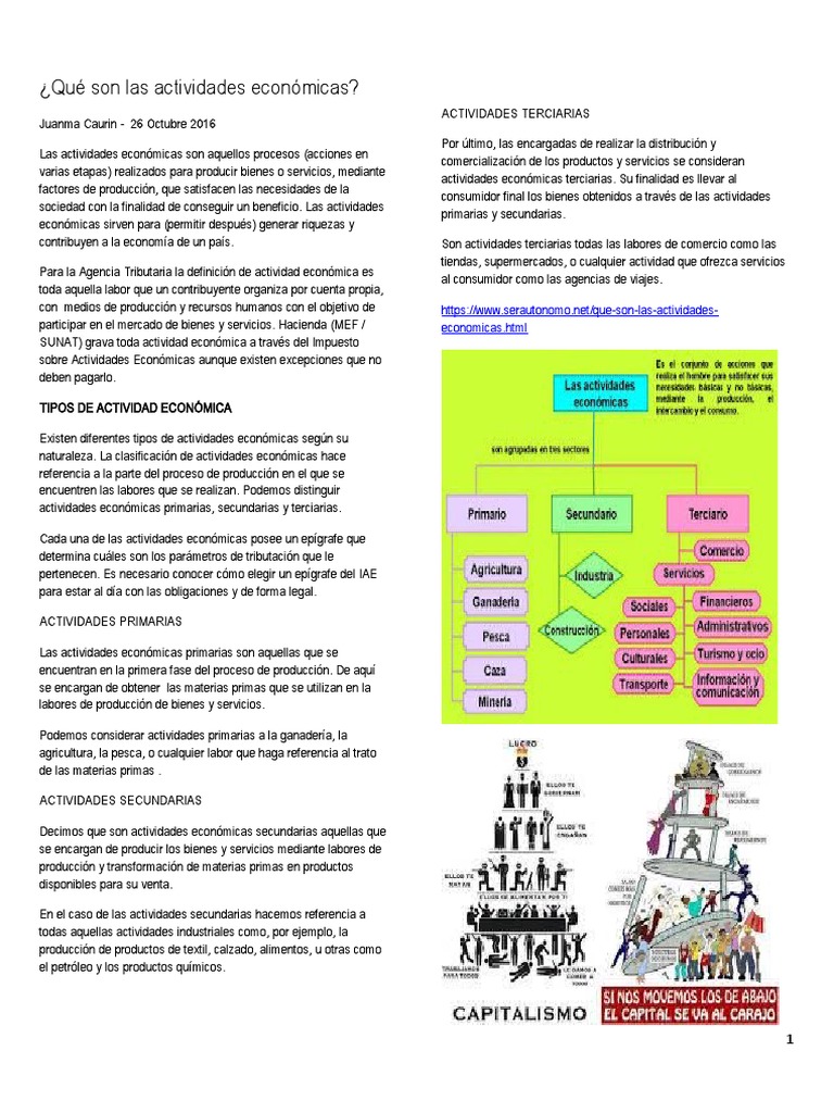 3.1 Qué Son Las Actividades Económicas 4 P | PDF | Economias