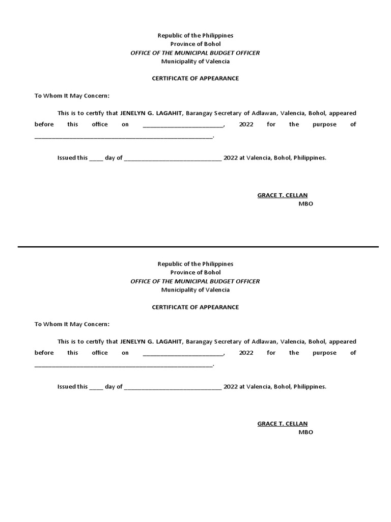 Appearance LGU | PDF