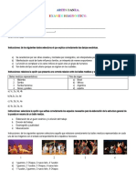 Examen Diagnostico Arte Danza Tercero