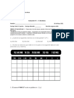 Evaluación I Quinto