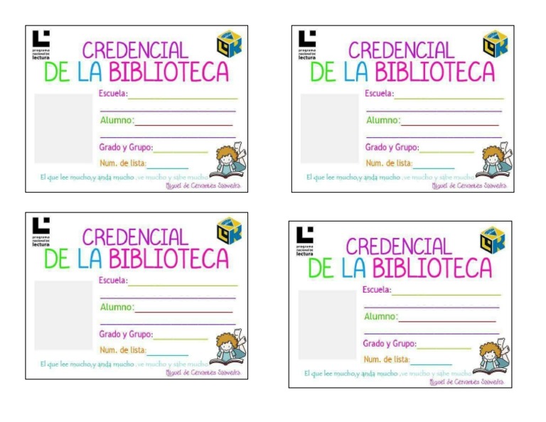 CREDENCIALES DE BIBLIOTECA | PDF