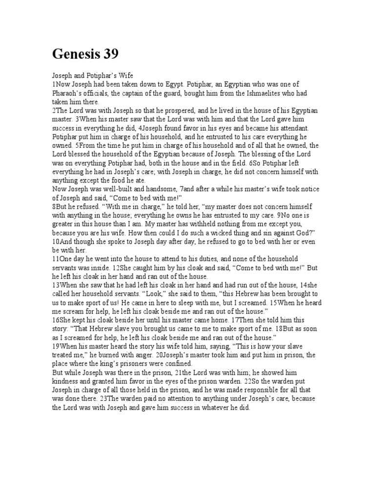 Genesis 39 Significance