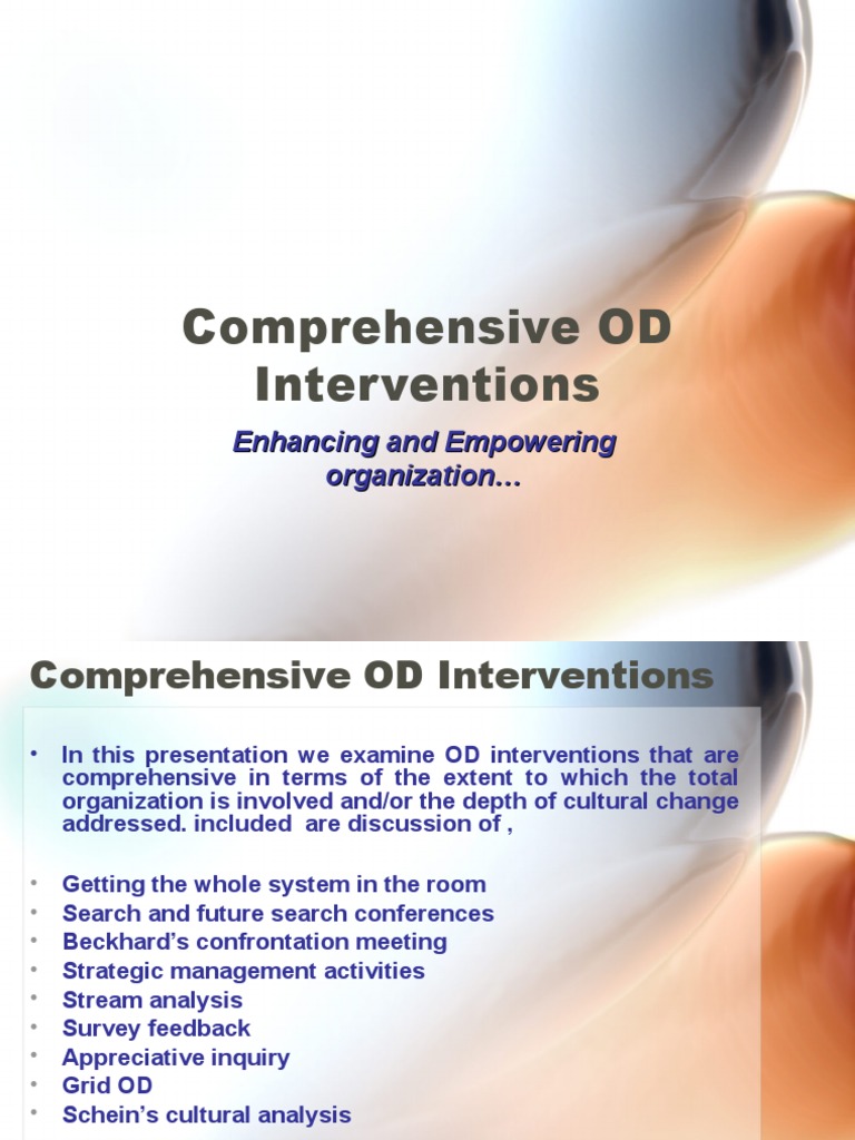 Comprehensive OD Interventions by Vinay | PDF | Organization ...