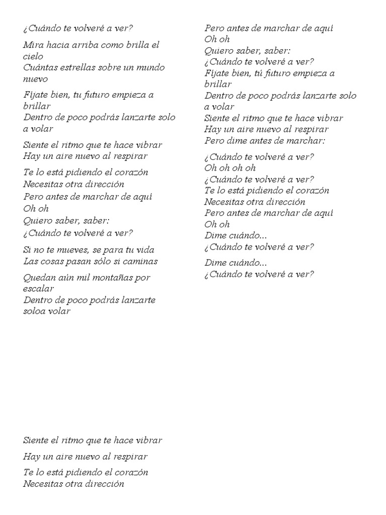 Cuándo Te Volveré A Ver | PDF | Arte