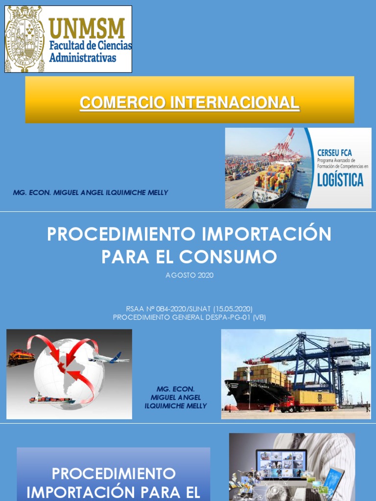 Procedimiento de Importación para Consumo | PDF | aduana | Comercio