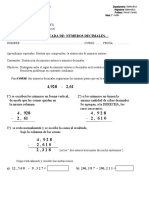 1°guia Evaluada Operatoria Con Decimales