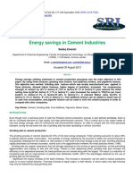 Energy Saving in Cement Industries