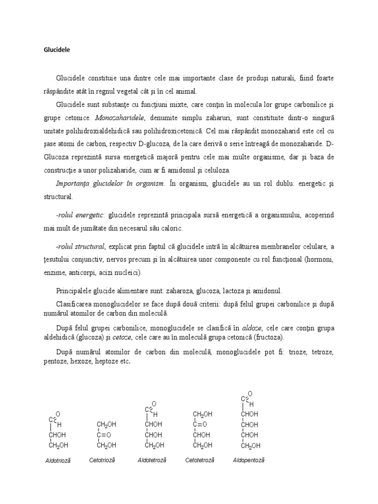 Glucide Oze. Structura Proprietati | PDF