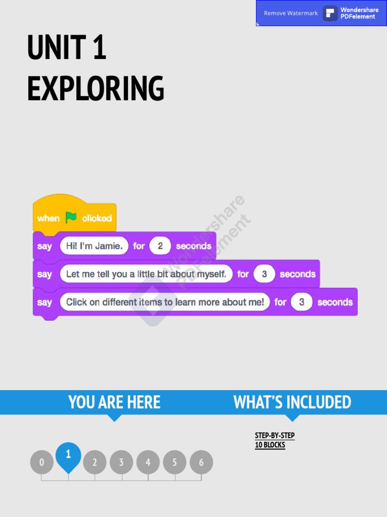 Unit 1 - Exploring | PDF | Scratch (Programming Language) | Learning