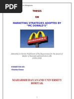 Download Mc Donald - Marketing Strategy by Prakash Soni SN60736320 doc pdf
