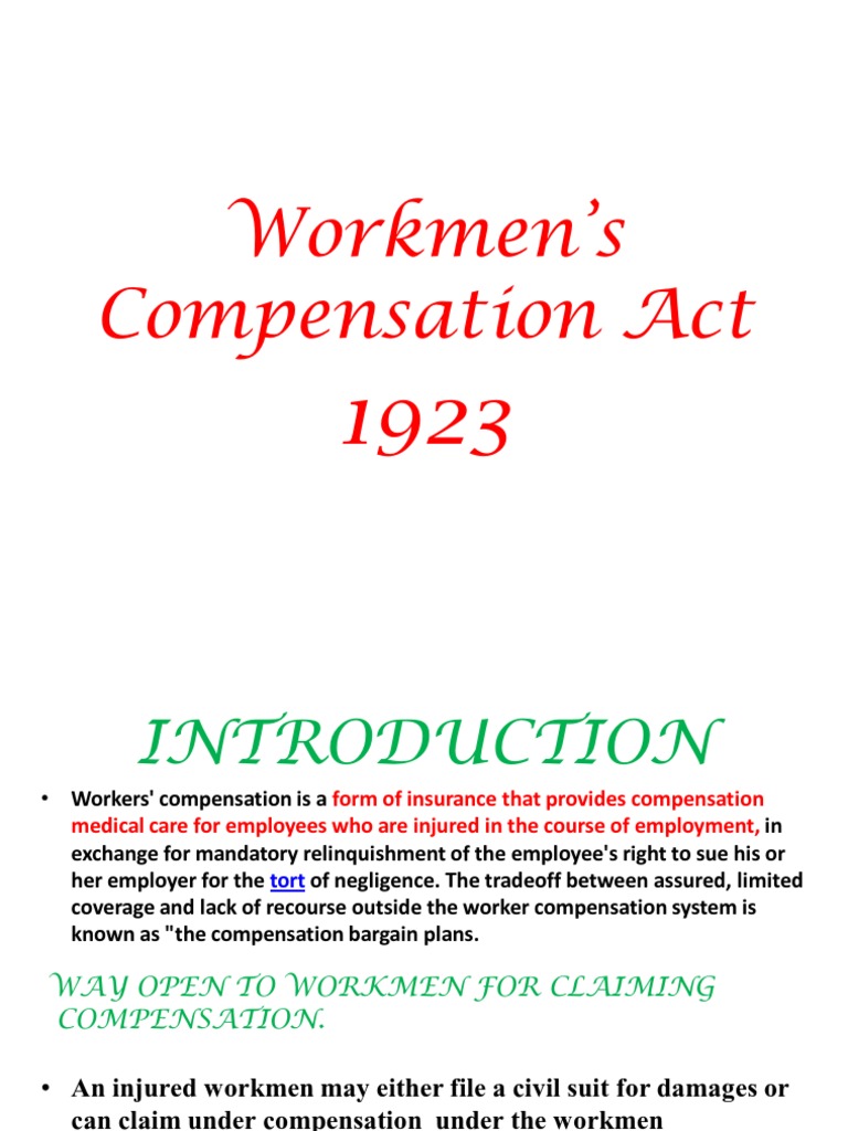 workmen's compensation act