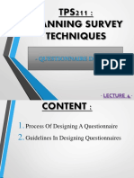 L2 - W4 - TPS211 - Questionnaire Design
