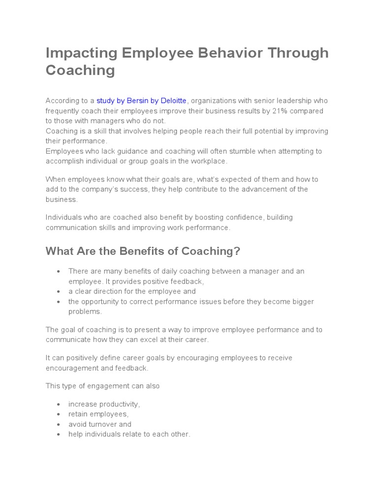 employee coaching PDF Mentorship Psychotherapy
