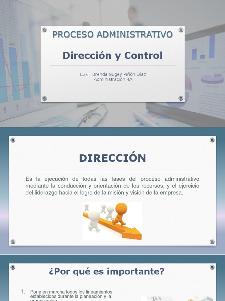 Dirección y Control en Administración | PDF | Comunicación | Toma de ...