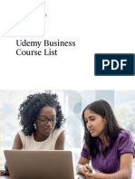 Udemyfor Business Course List