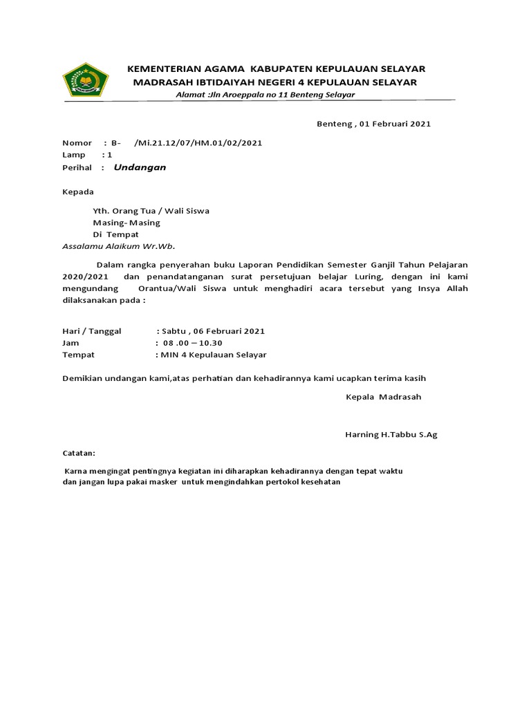 Contoh Undangan 1 | PDF
