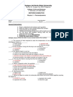 Thermodynamics ANSWER KEY