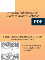 Creative Nonfiction Techniques