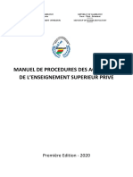 Manuel de Procedure Des Agréments - MINESUP