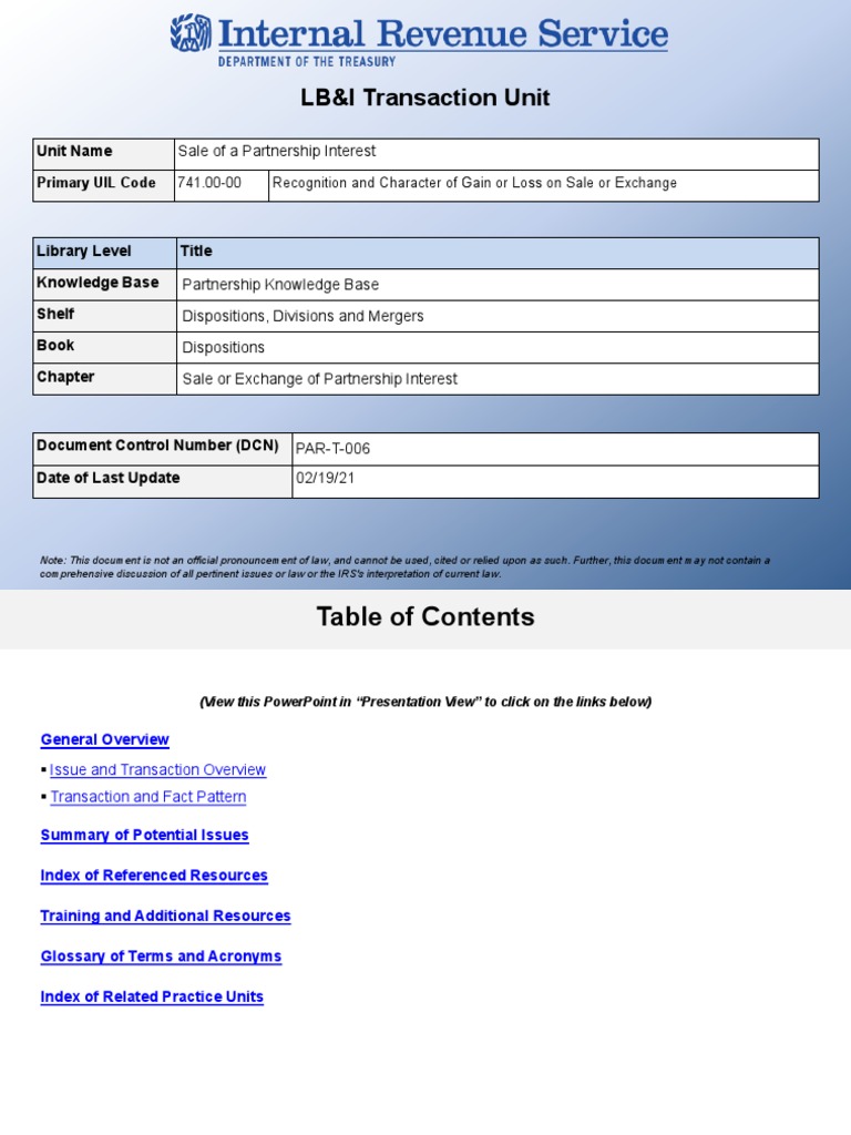 Is Sale Of Partnership Interest Subject To Net Investment Income Tax