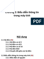 Chương 2: Biểu diễn thông tin trong máy tính