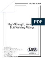 MSS SP 75 2019 High Strength, Wrought, Butt Welding Fittings