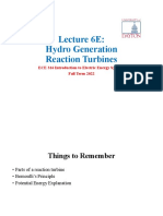 ECE 316 Lecture 6E Hydro Generation Reaction Turbines 2022