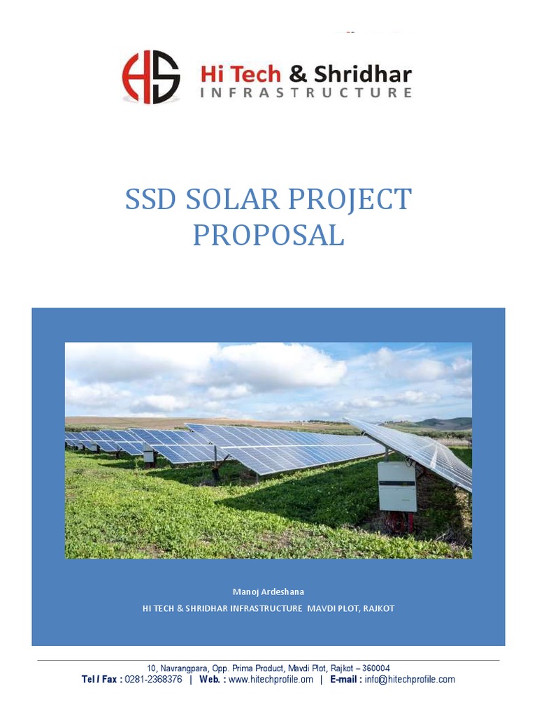 Techno-Commercial Proposal for Solar Plant | PDF | Photovoltaic System ...