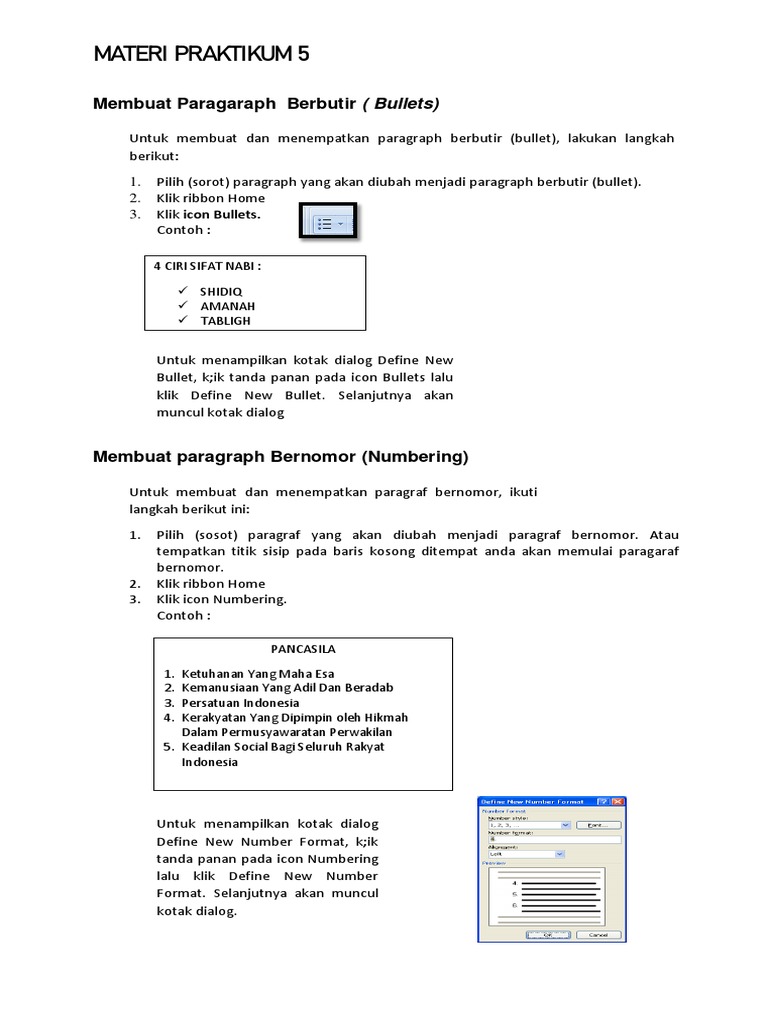 Creating Bullet Points, Numbering, and Multilevel Lists | PDF