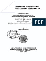 Studies in Flat Slab Floor Systems Under Pattern Loading Using Matlab