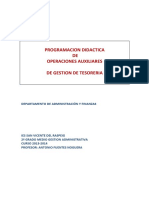 Programacion Didactica DE Operaciones Auxiliares de Gestion de Tesoreria