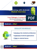 Android Module Overview: Introduction to Architecture, Development