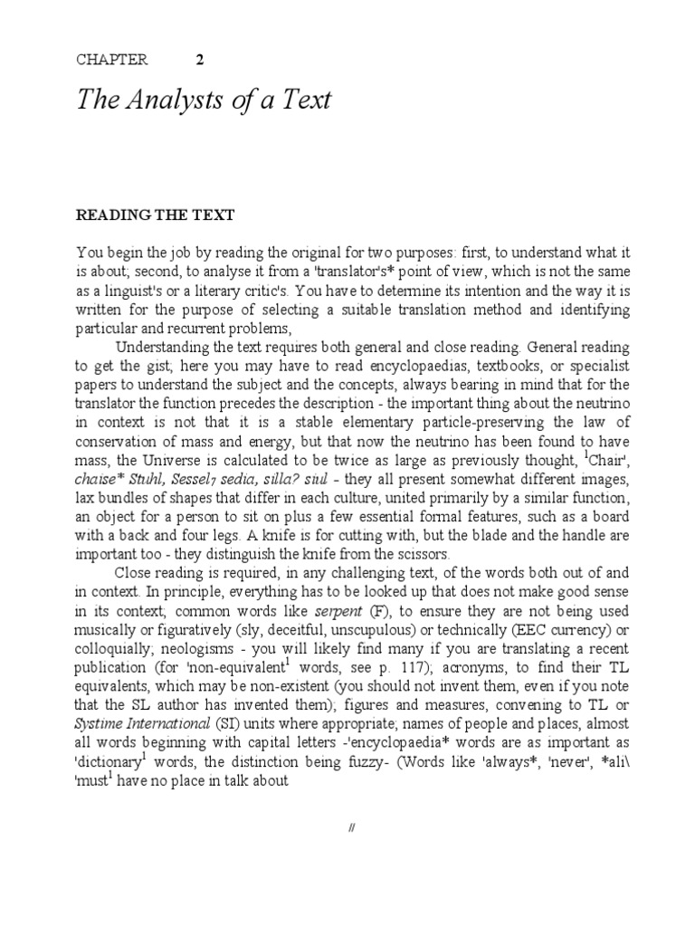 Text Analysis for Effective Translation | PDF | Translations | Theory