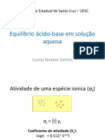 Slide2 - Equilíbrio Ácido-Base em Solução Aquosa - Aula - 2