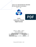 Lab 1 Laboratory Manual Digital Systems: Đại Học Quốc Gia Thành Phố Hồ Chí Minh Trường Đại Học Bách Khoa
