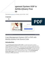 Loan Management System OOP in PHP With MySQLi