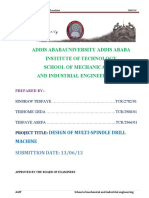 BSc Thesis on Multi-Spindle Drill Machine Design