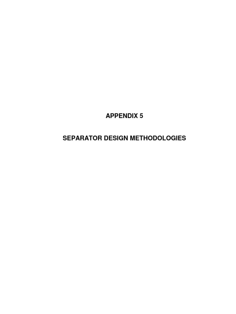 Appendix 5 Separator Design | PDF